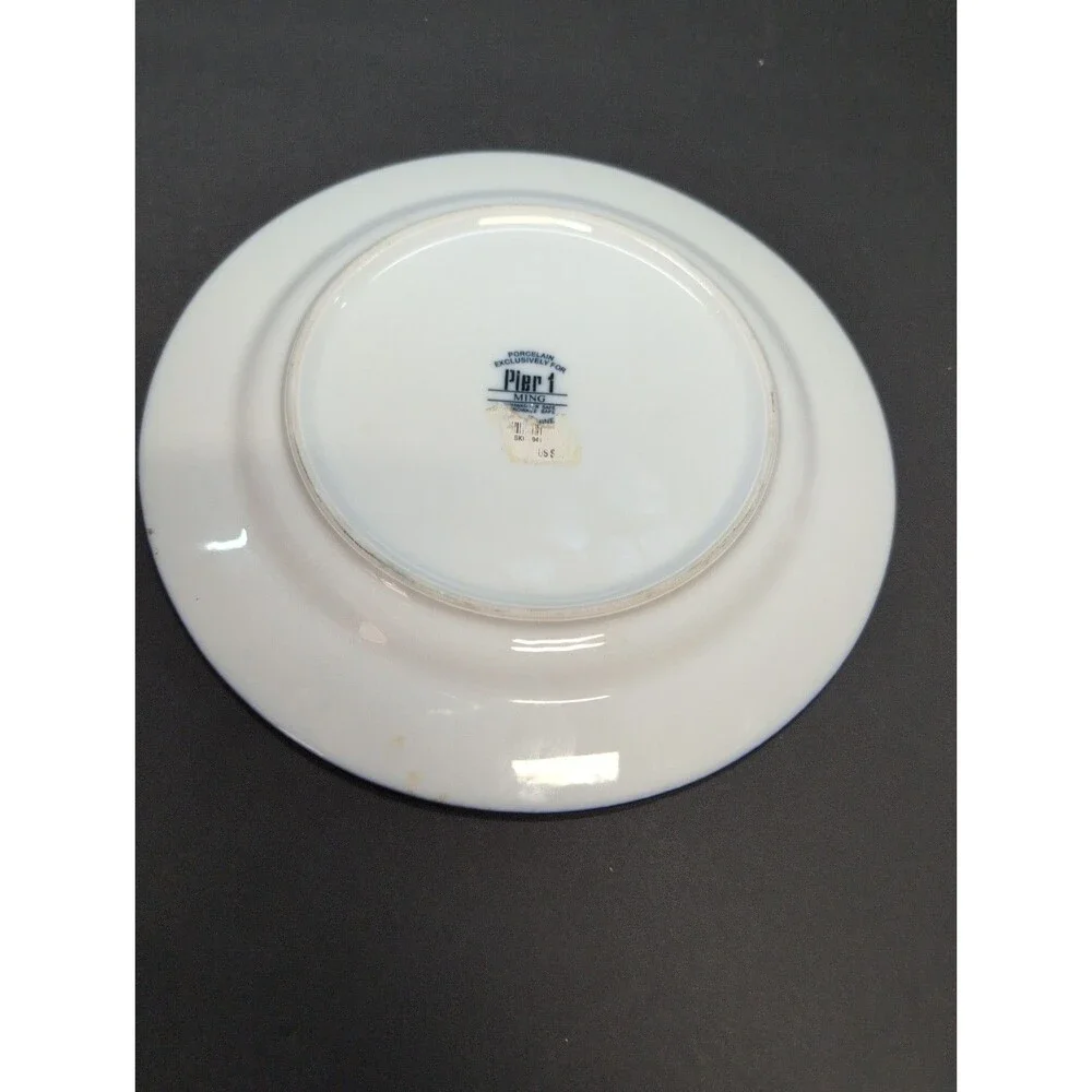 Pier 1 Ming Porcelain Soup/ Salad Bowl And Plate